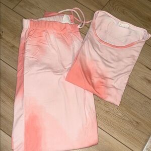 Catherine Malandrino Light Pink tie dye set